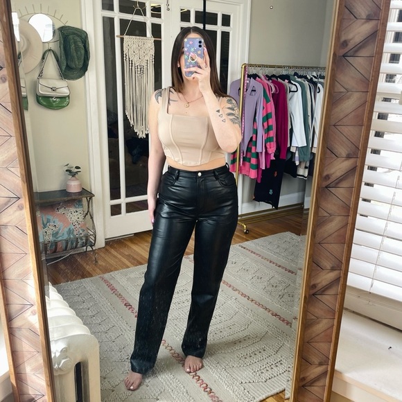 Wilfred Melina Faux Leather Straight Leg Pant - Picture 4 of 8